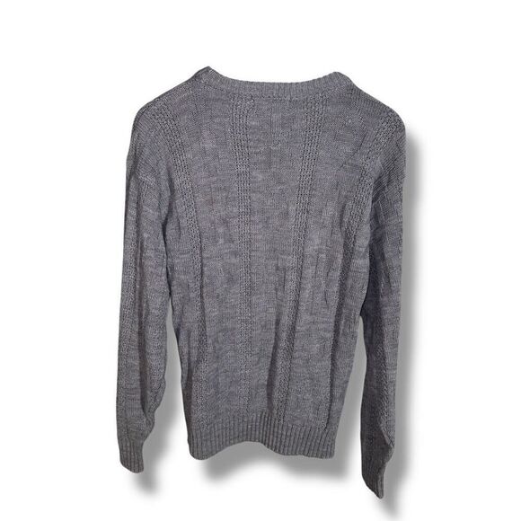 Gray Knights Bridge Chunky Knit Crewneck Sweater Size M - Picture 6 of 6